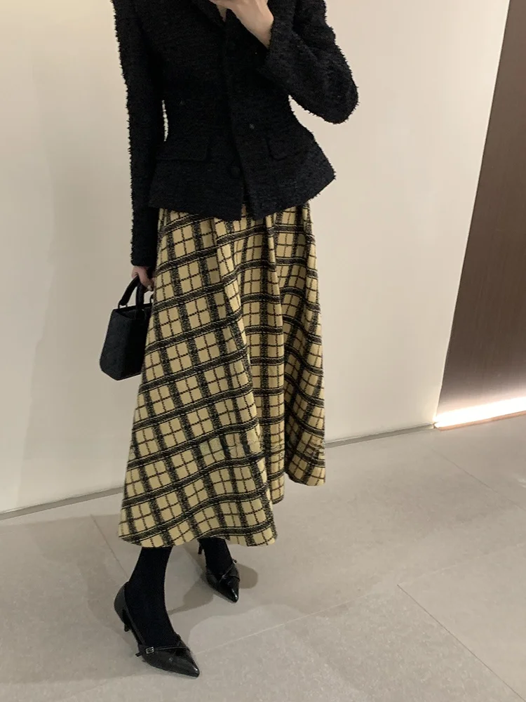 

Юбка Are Briti Texture, А-силуэт, с завышенной талией, из полиэфирного волокна, стройнящая фигуру, для повседневной носки и работы, модель W205T