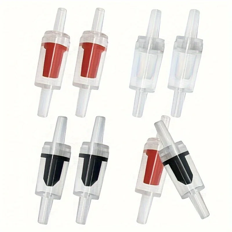 3pcs Clear Plastic Check Valves for Aquarium Air Pumps - One-Way Flow Prevention, Non-Electric PP Material
