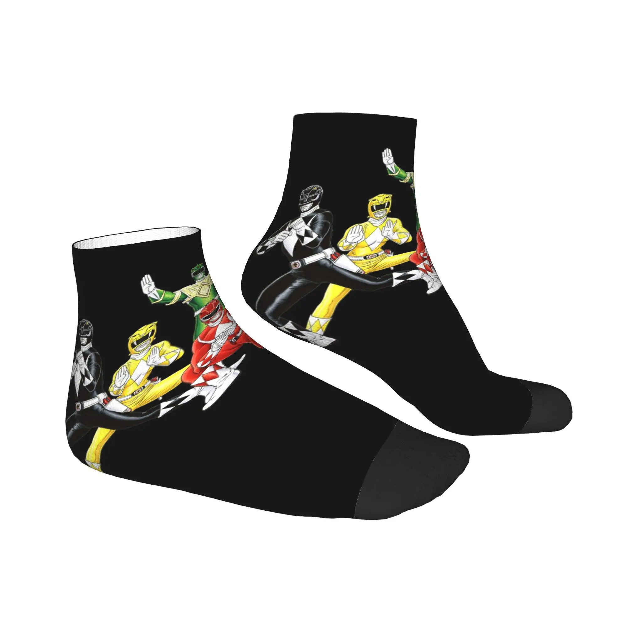 All Seasons Mighty Morphin Power Ranger Socks Harajuku  Sport Middle Tube Socks Soft Fashion Stockings for Men Women Christmas