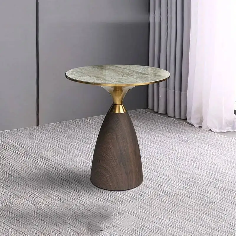 

Small Luxury Coffee Table Center Living Room Italian Designer Round Side Table Salon Balcony Mesa Salon Bedroom Furniture