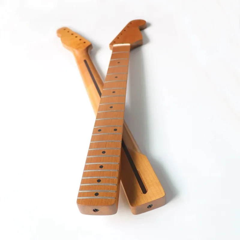 Electric Guitar Replacement Neck, One‑Piece Maple, 21 Stainless Steel Frets Vintage Rear‑Adjust Design