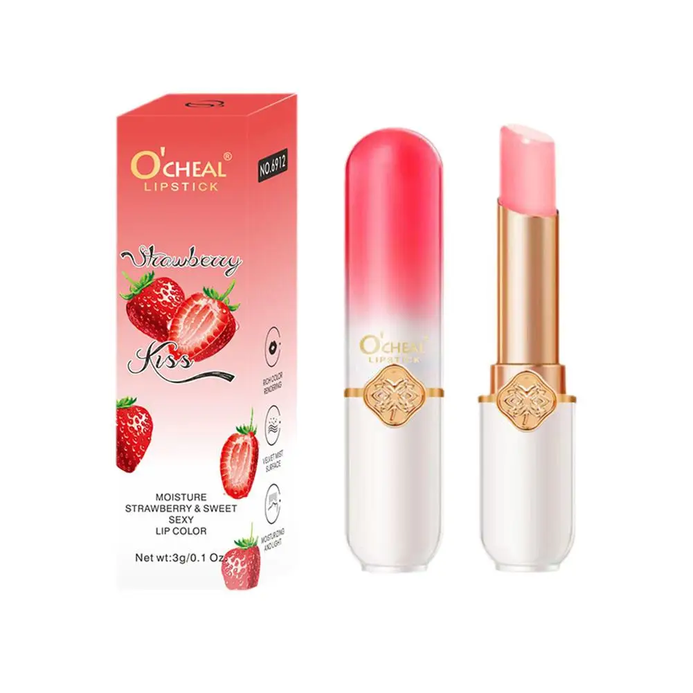 3g Moisturizing Lip Gloss Oil Fruit Flavor Color Changing Long Tint Plumping Lip Oil Lasting Lipstick Gloss Lip Sexy Lip K2W8