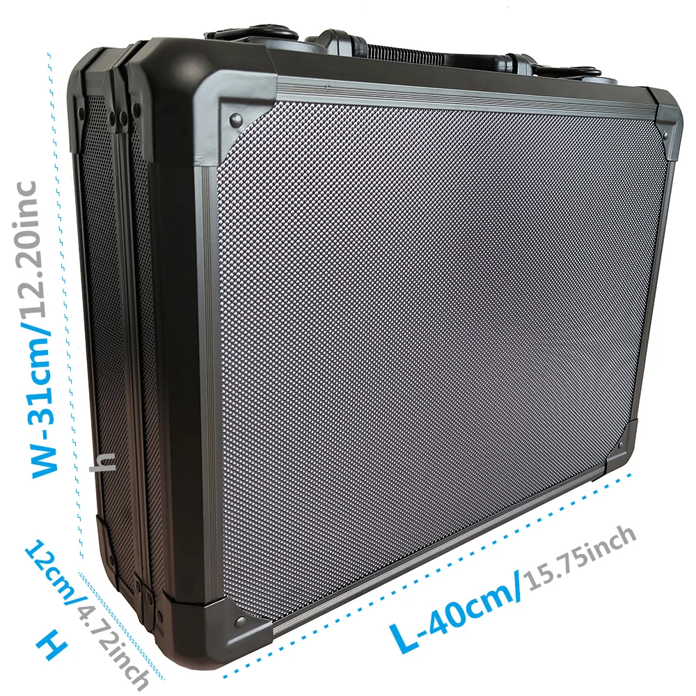 Aluminum Alloy Frame Storage Box Suitcase with Sponge Cube for Camera Drones Accessories Sound Card Mixer Microphone Tools Boxes