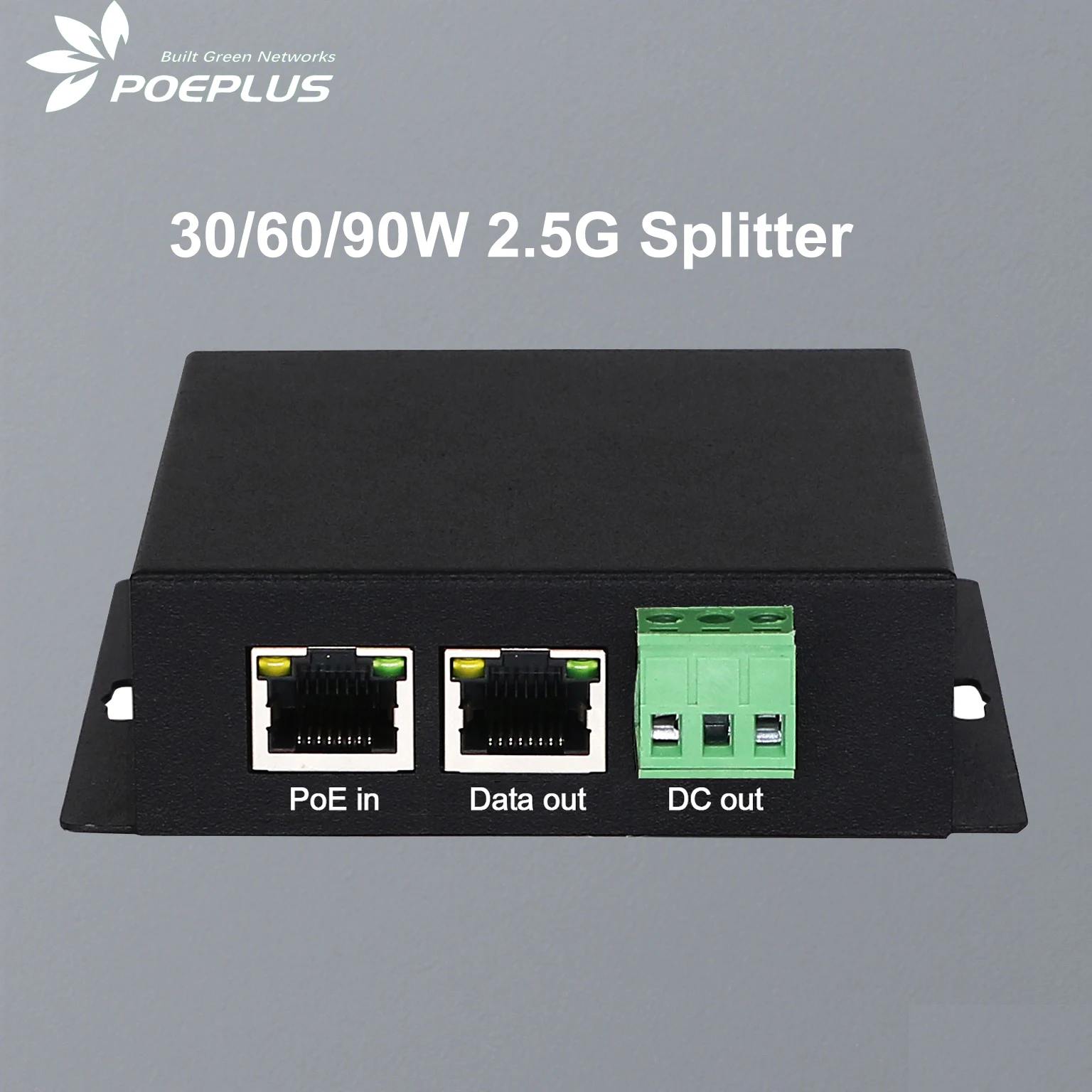 Wall Mounted 30/60/90W POE Splitter 12V Or 24Vdc Output 2500Mbps