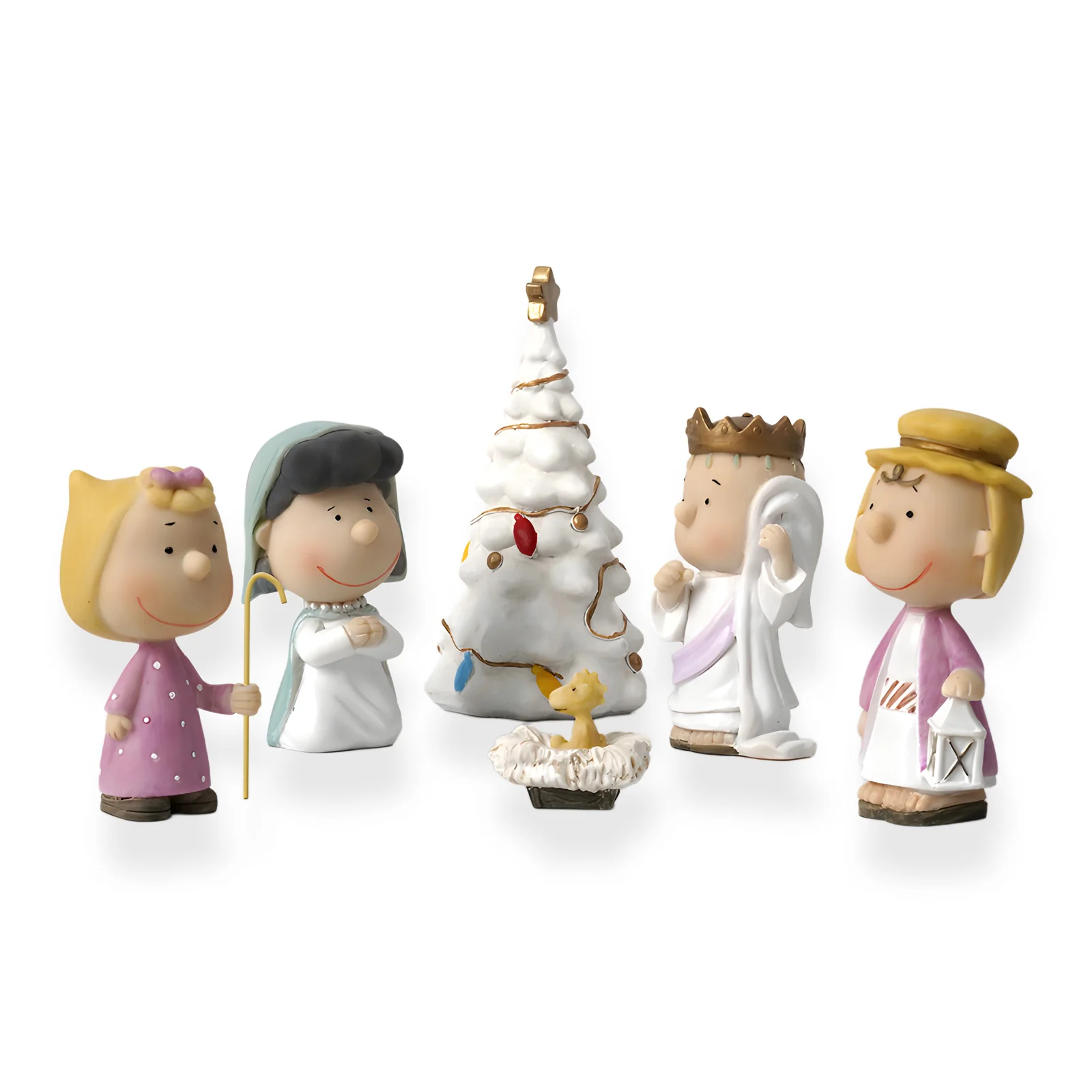 Peanuts Set Of Six Pieces Card Love Cartoon Character Christmas Gift Decoration  Collectible Ornament Handmade Crafts