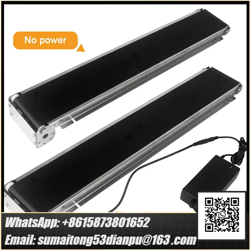 Mini Automatic Conveyor Belt 460mm 552mm 600mm Stainless Steel PU Belt for Vending Machine DC Track Cargo Lane