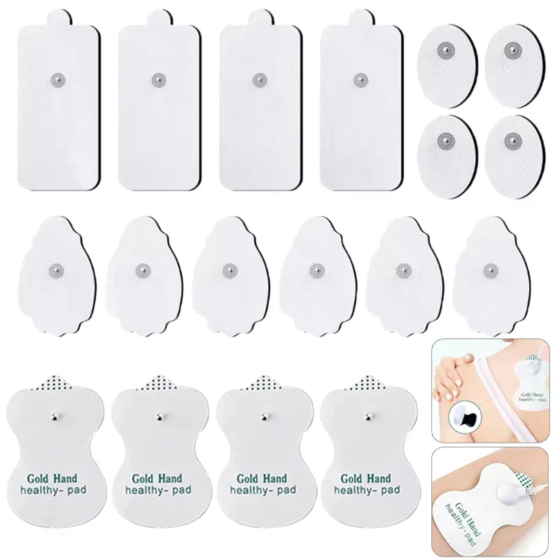 10Pcs Self-Adhesive Sticker Electrodes Pads Replacement Pack Electric Muscle Stimulator Patches Massage Acupuncture Conductive