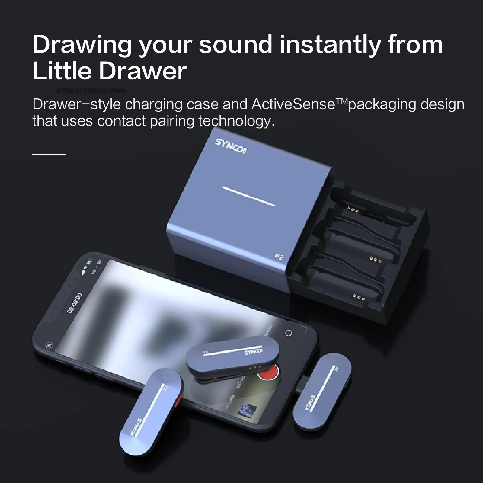 Беспроводной микрофон SYNCO P2SL,P2ST для смартфона, микрофон для караоке, аудио-и видеосъемки, профессиональная портативная камера с отворотом