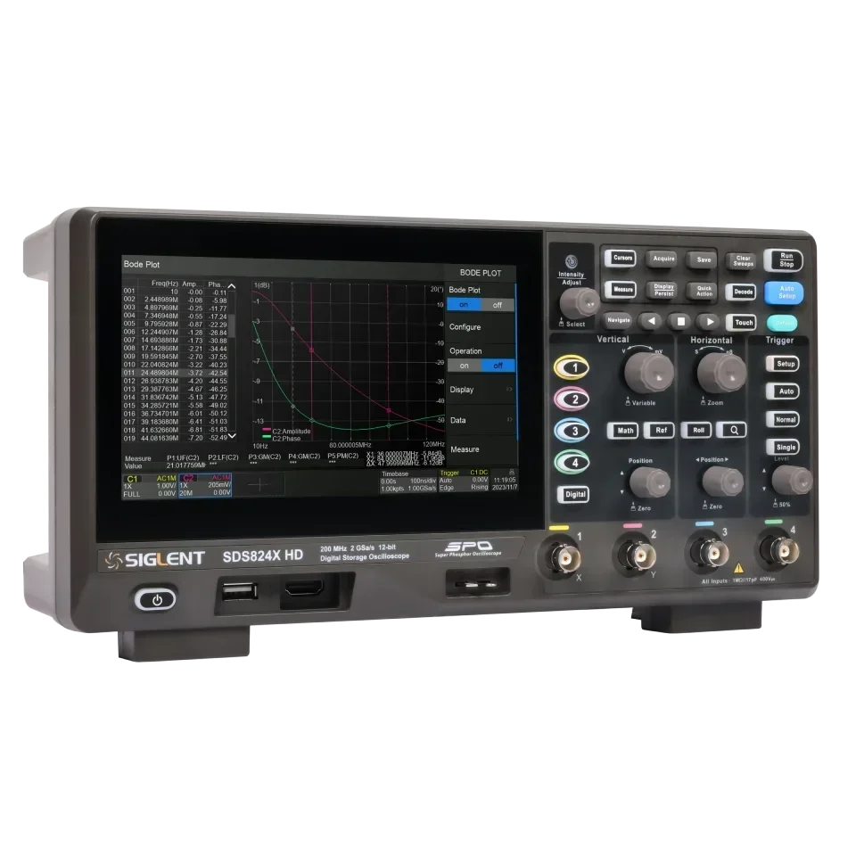 Siglent SDS800X HD راسم ذبذبات التخزين الرقمي، 4 قنوات راسم الذبذبات، أداة القياس
