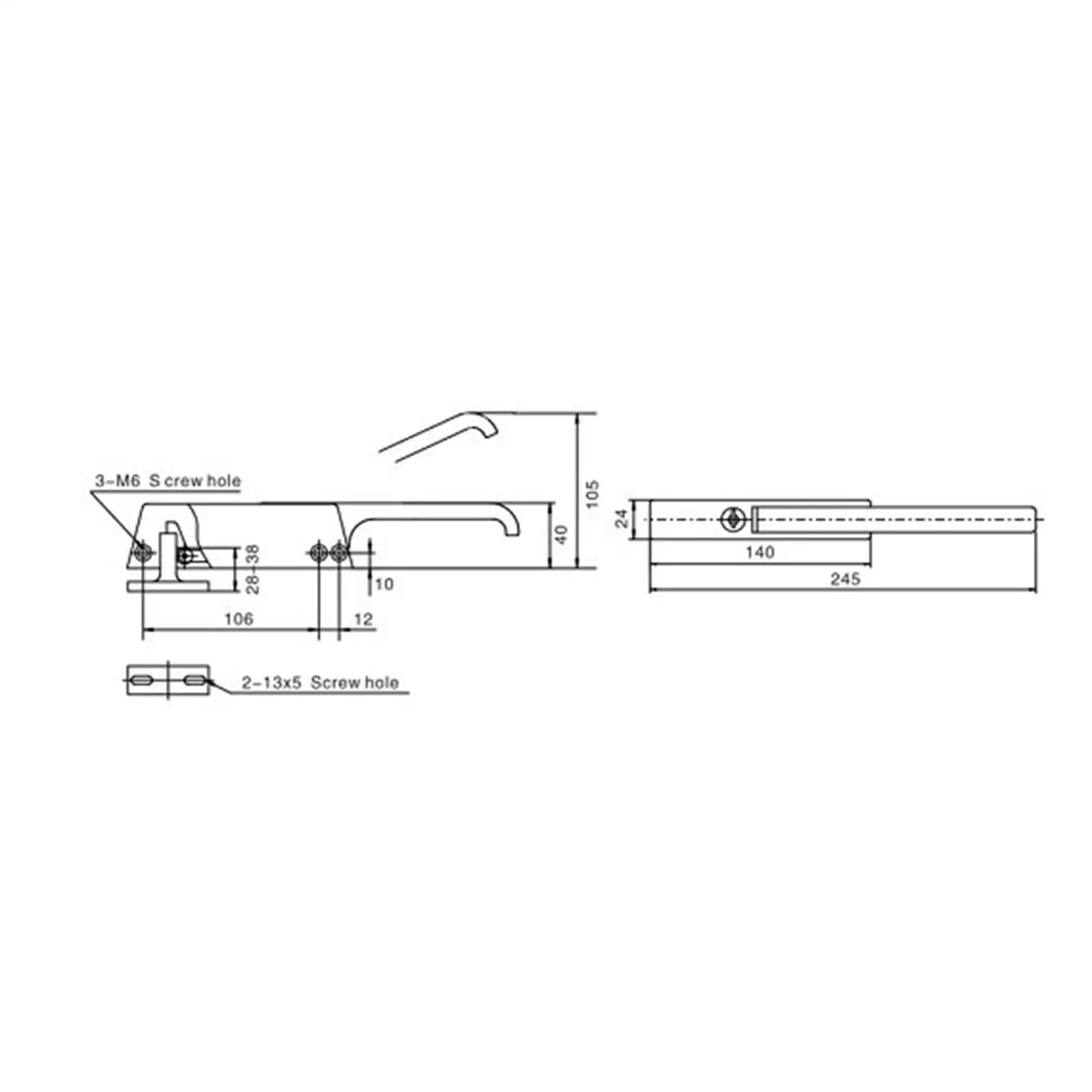 Cold Storage Door Lock Radial Latch Freezer Lock Upgrade Sturdy for Container Vehicles Refrigerators Home