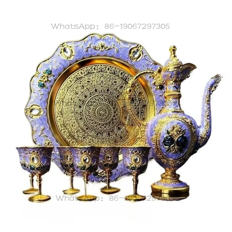 

Набор из 8 предметов, изысканный винный набор в этническом стиле, европейский и американский стиль, классический придворный стиль