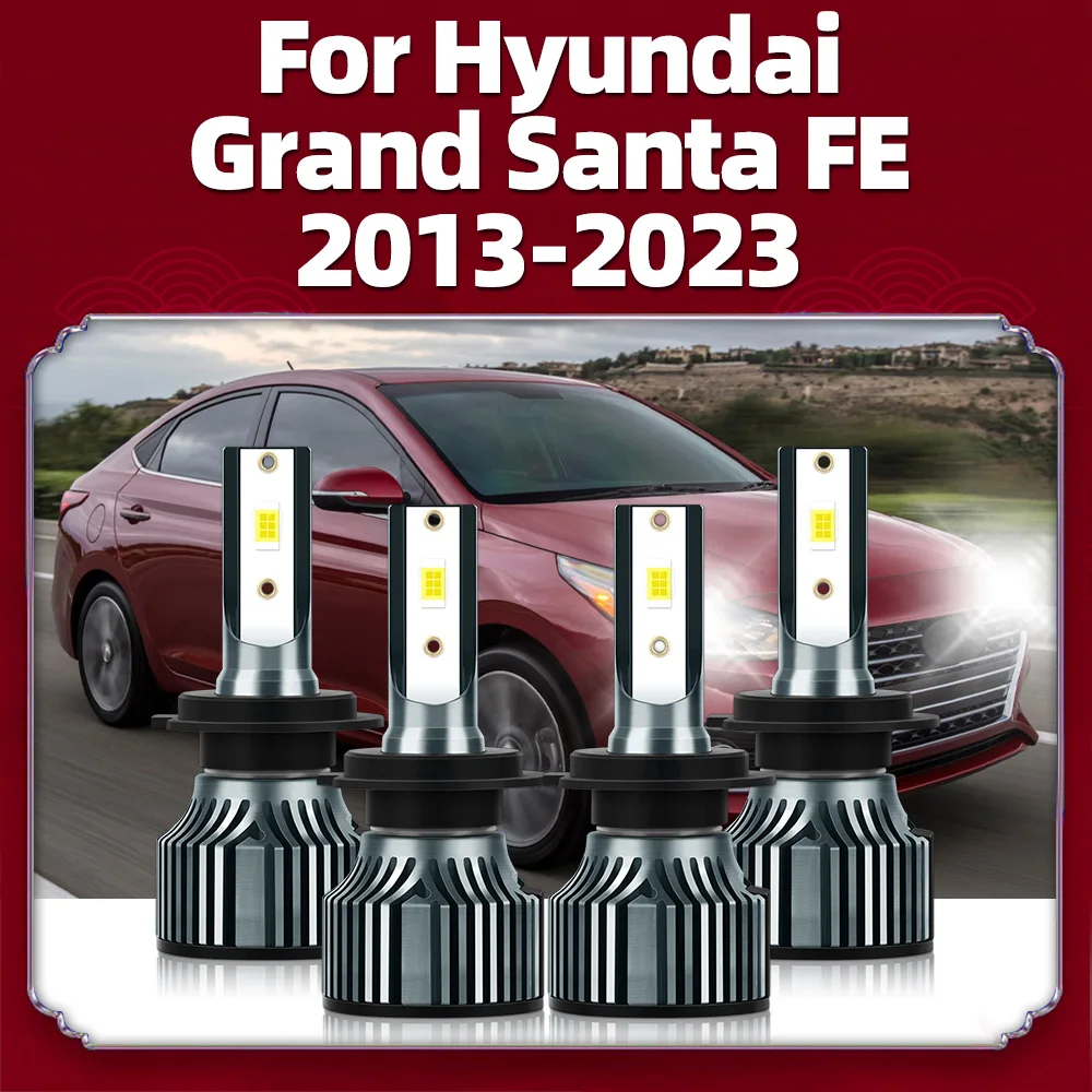 

H7 LED Headlights 120W 20000LM Car Bulbs CSP 3570 Auto Turbo Light For Hyundai Grand Santa FE 2013 2014 2015 2016 2017 2018-2023