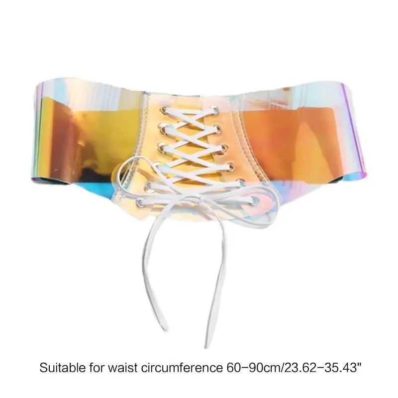 652F مشد الجسم المشكل متعدد الاستخدامات حزام من الجلد الشفاف للكرنفال #6