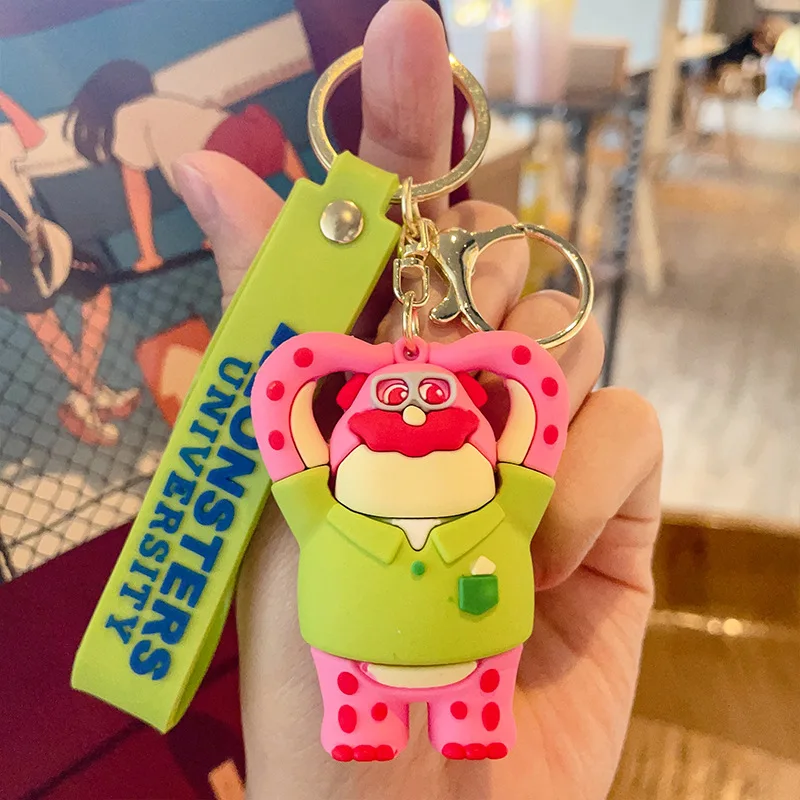 MINISO Monsters University Keychains Mike Wazowski Sulley Key Ring Cartoon Figure Big Eyes Monster Keyring Toys Dolls Kids Gift