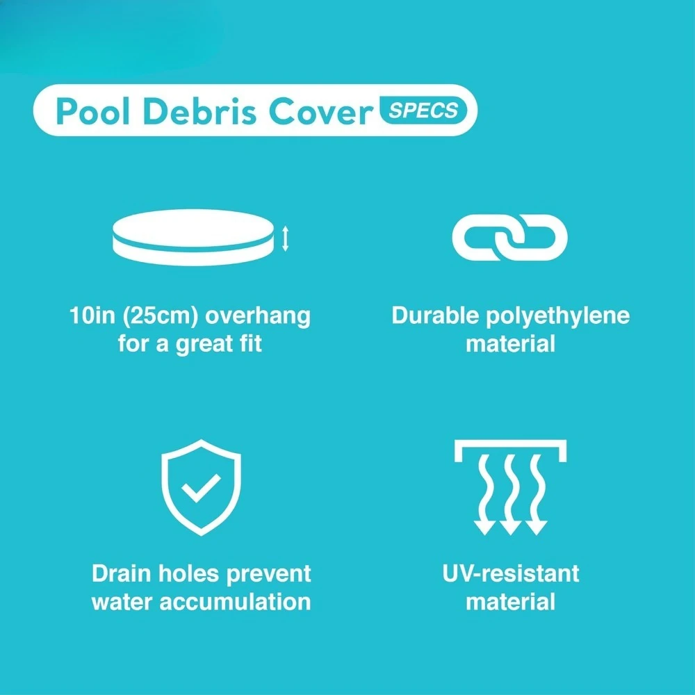 ترقية جديدة 15 قدمًا في 42 بوصة إطار منشور فوق الأرض مجموعة حمام السباحة مع غطاء الحطام، شحن مجاني للسلم #6