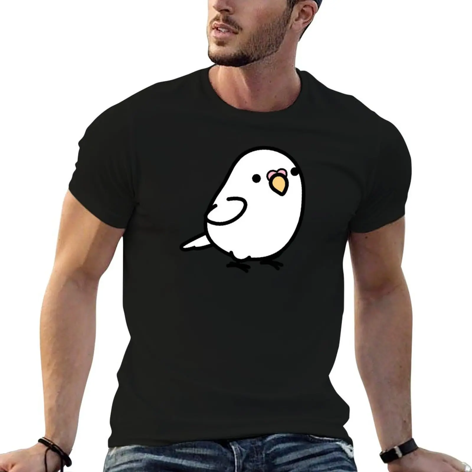 Chubby White Albino Budgie T-Shirt man t shirt cotton man t shirts for men t shirts for man pack cotton T-shirt