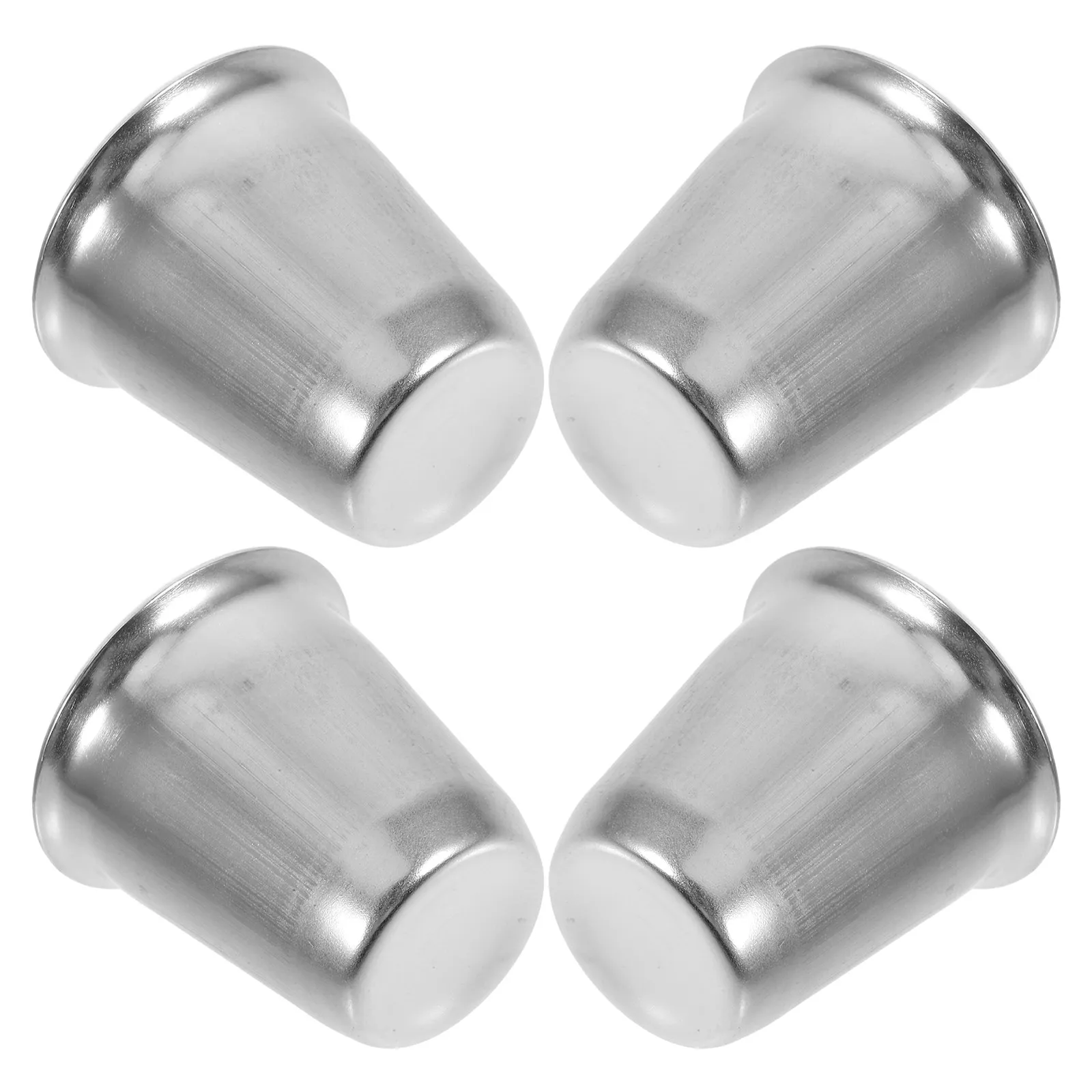 4pcs Stainless Steel Communion Wine Glasses, Polished Chalice Goblets with Stable Base for Church Worship & Decor