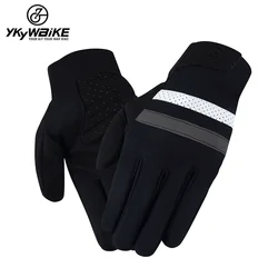 Ykywbike Winter Cycling Gloves Bicycle Gloves Windproof Waterproof Thermal Warm Fleece Mtb Gloves Long Distance Cycling Gloves