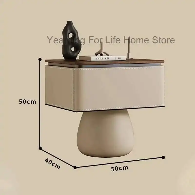 

Table Aesthetic Modern Creative Bedside Space Trendy Saving Nightstands Luxury Minimalist Mesita De Noche Bedroom Furniture