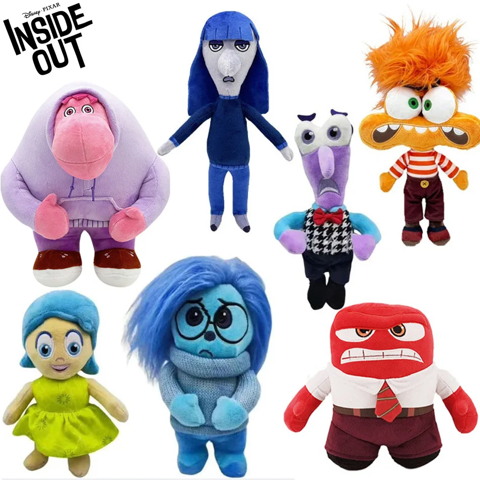 New Inside Out 2 Plush Anxiety Doll Cute Joy Fear Anger Disgust Sadness Riley Plushish Toys Collection Model Toy Birthday Gift