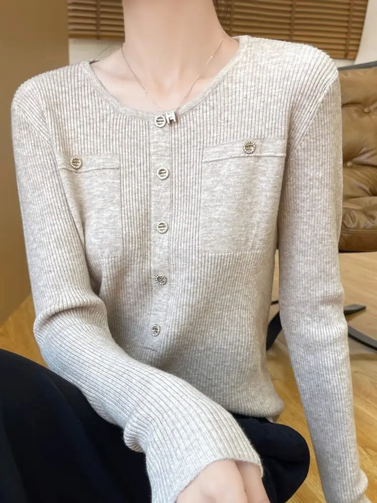 

Ladies' Soft Wool Knitted Sweater Loose Fit round Ne Base Layer Winter Spring Autumn Color Large Size Comfortable Kni...