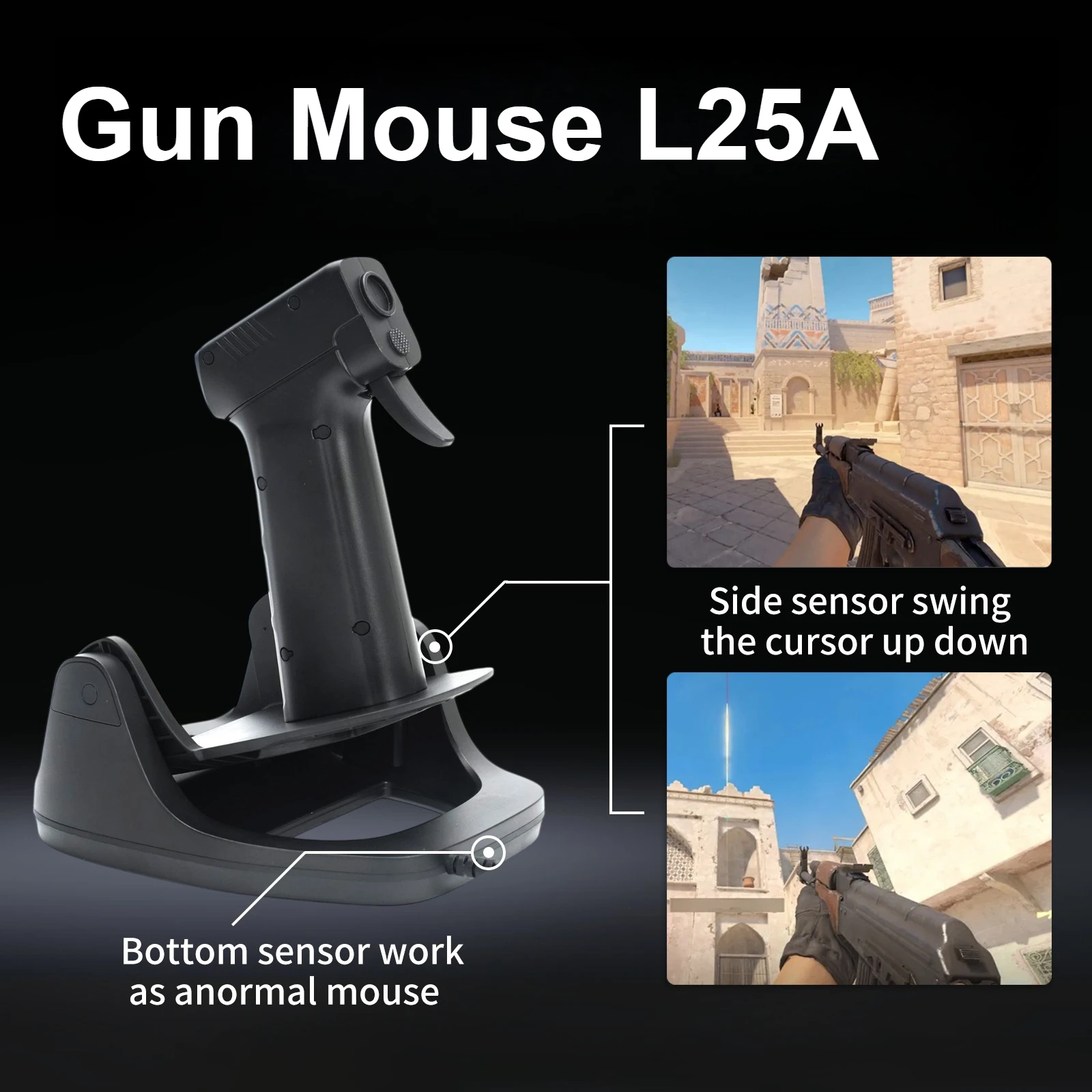 Gun Mouse FPS Game Pistol Handle Grip Wired Peripherals Pc Custom Gamer Accessories Gaming Mice Gaming Accessories Gift