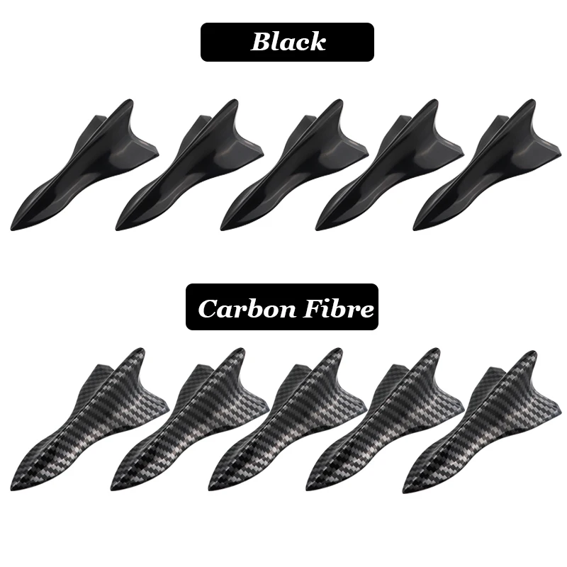 Universal Shark Fin Diffuser Vortex Generator Car Wing Roof Spoiler Bumper Shark Fin Carbon Fiber Tail For Car Roof