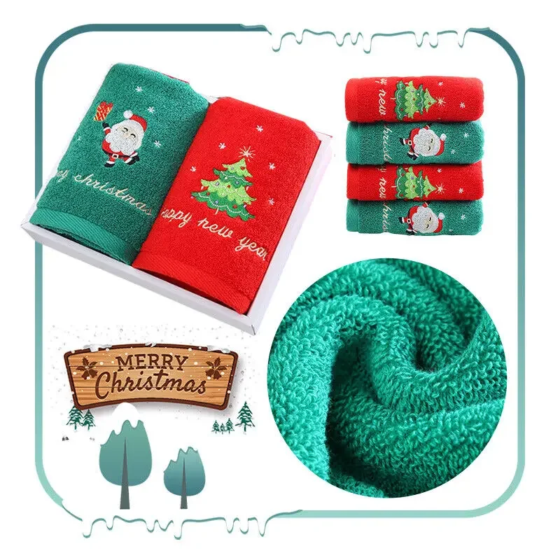 Christmas Gift Towels for, Family Baby Adult Towels 13.39*29.13inch/34*74cm Newborn Baby, Holiday Gift Towels for Kids