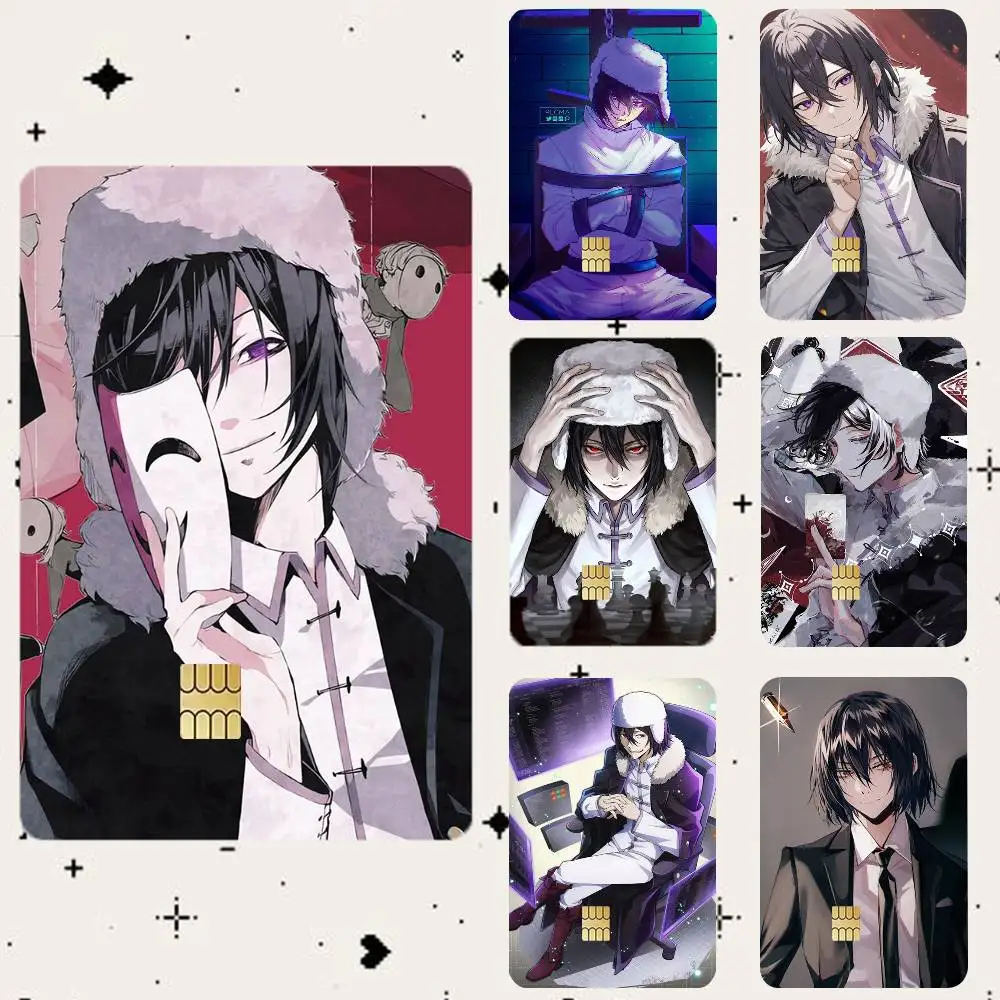 

Anime Fyodor D From B-Bungo Stray HD Waterproof Card Skins Protective Stickers for Credit Bank Game Cards