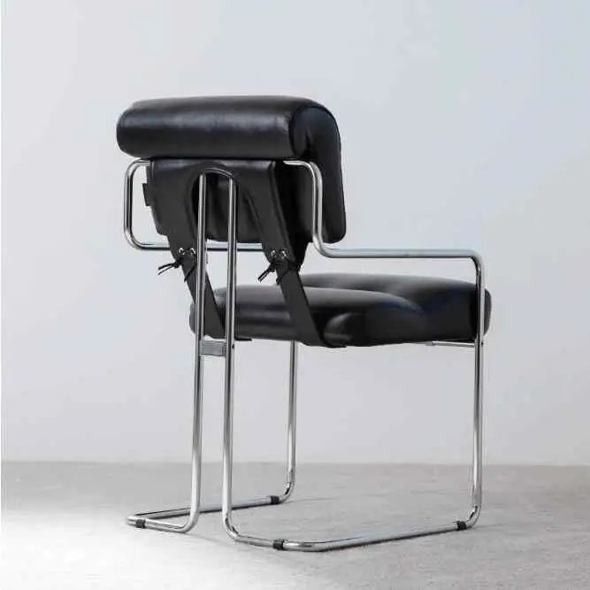 Stainless steel dining chair Retro negotiation chair Leisure desk chair