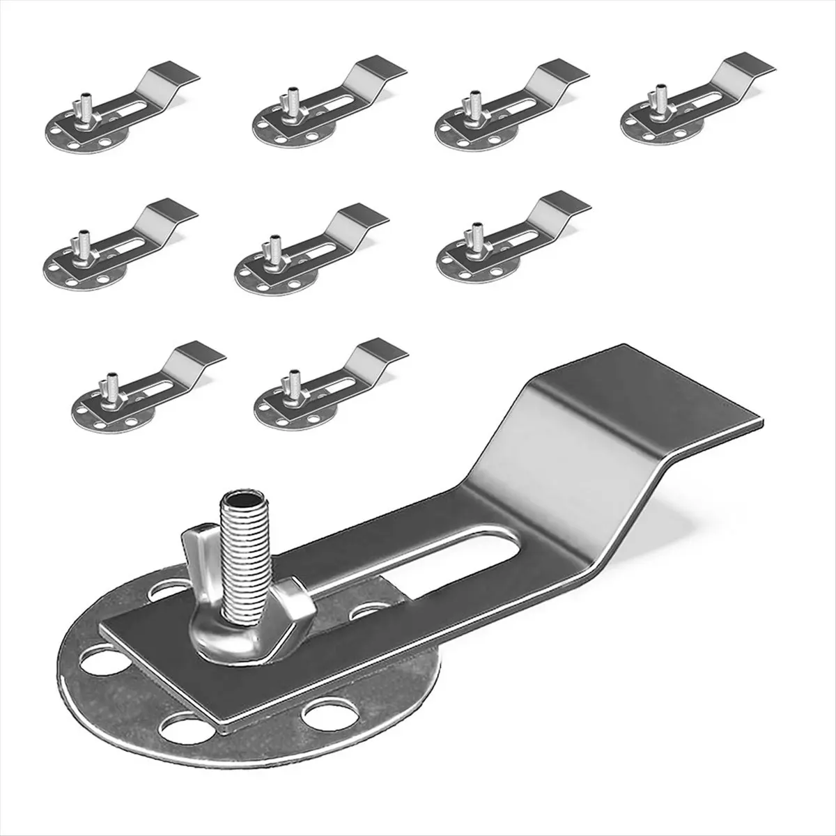 10 قطعة مشابك بالوعة، دعامات حوض سفلية، مشابك دعم حوض المطبخ والحمام والسيراميك المقاوم للصدأ #4