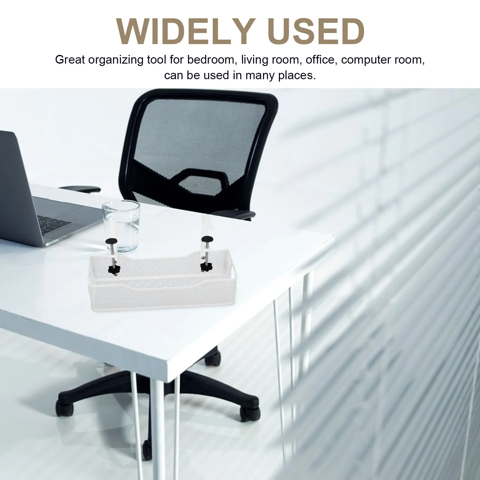 

1Set Under Desk Cable Organizer Wire Cable Management Tray Metal Wire Cord Holder for Power Strips USB Cables Patch Boards