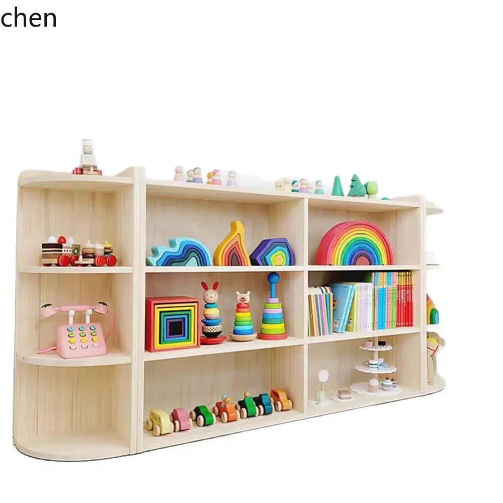PYH Storage Cabinet Bedroom Corner Living Room Solid Wood Bookshelf Floor-standing Rack Storage Cabinet for Home Use