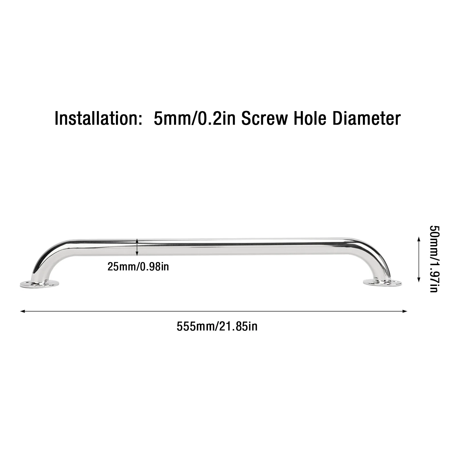 قارب مساعدة مقبض قارب قبضة مقبض 555 مللي متر 316 الفولاذ المقاوم للصدأ الثقيلة مقبض إمساك للقوارب اليخوت RVs الحمام قارب العنب مقبض