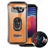 Capa For Doogee V30 5G Clear Transparent Soft Silicone Phone Case For DOOGEE V30 360 Rotation Magnetic Ring Holder Stand Cover 