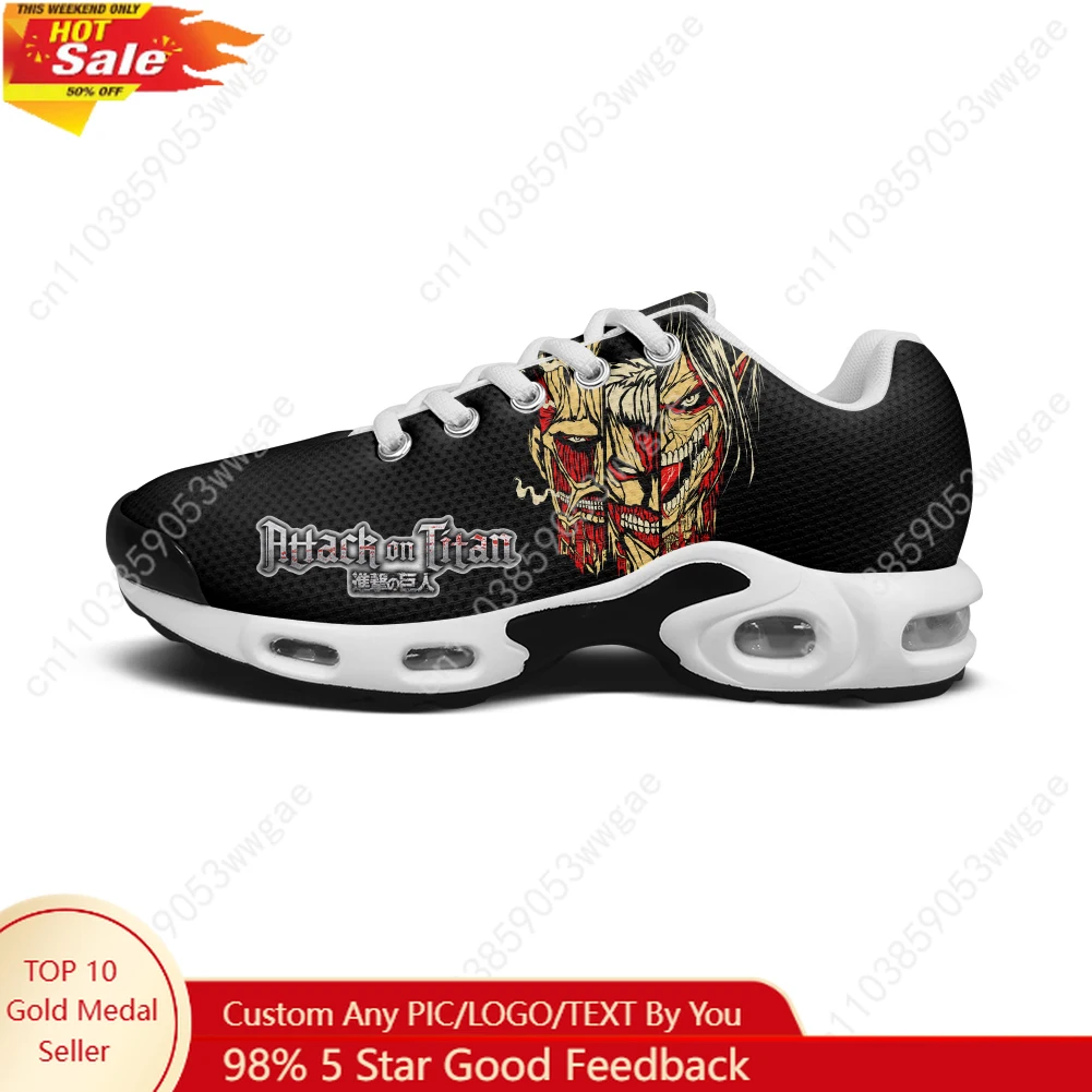 

Attack On Titan Lightweight Sport Shoe Air Cushion Sneakers Mens Womens Teenagers High Quality Custom Made Leisure Mesh Sneakers