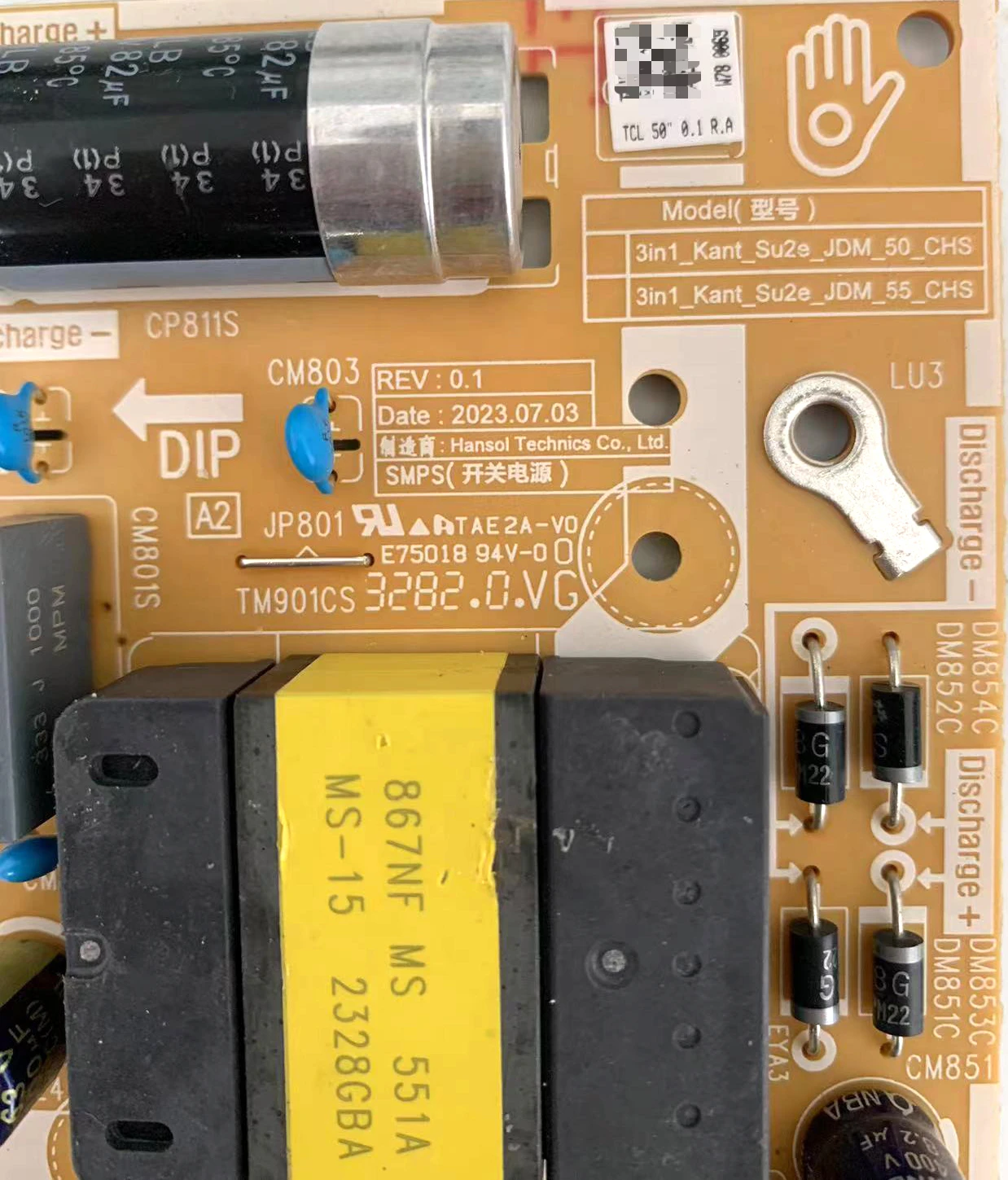 Genuine 3in1_Kant_Su2e_JDM_50_CHS Power Supply Board Has Been Tested Works Normality Suitable for 50