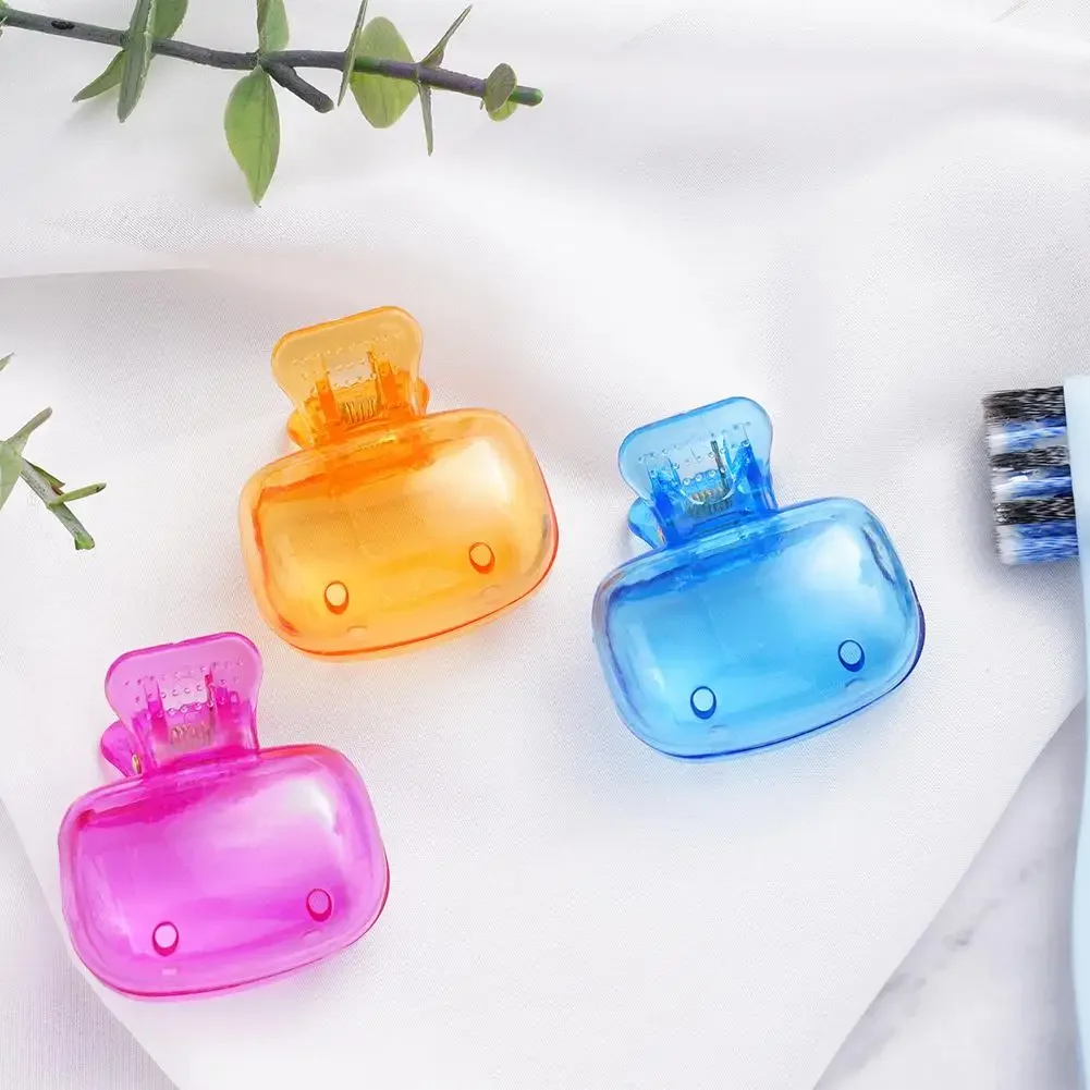 

Portable Plastic Toothbrush Head Cover Clips Dustproof Head Protector Cap Travel Hiking Camping Bathroom Accessories
