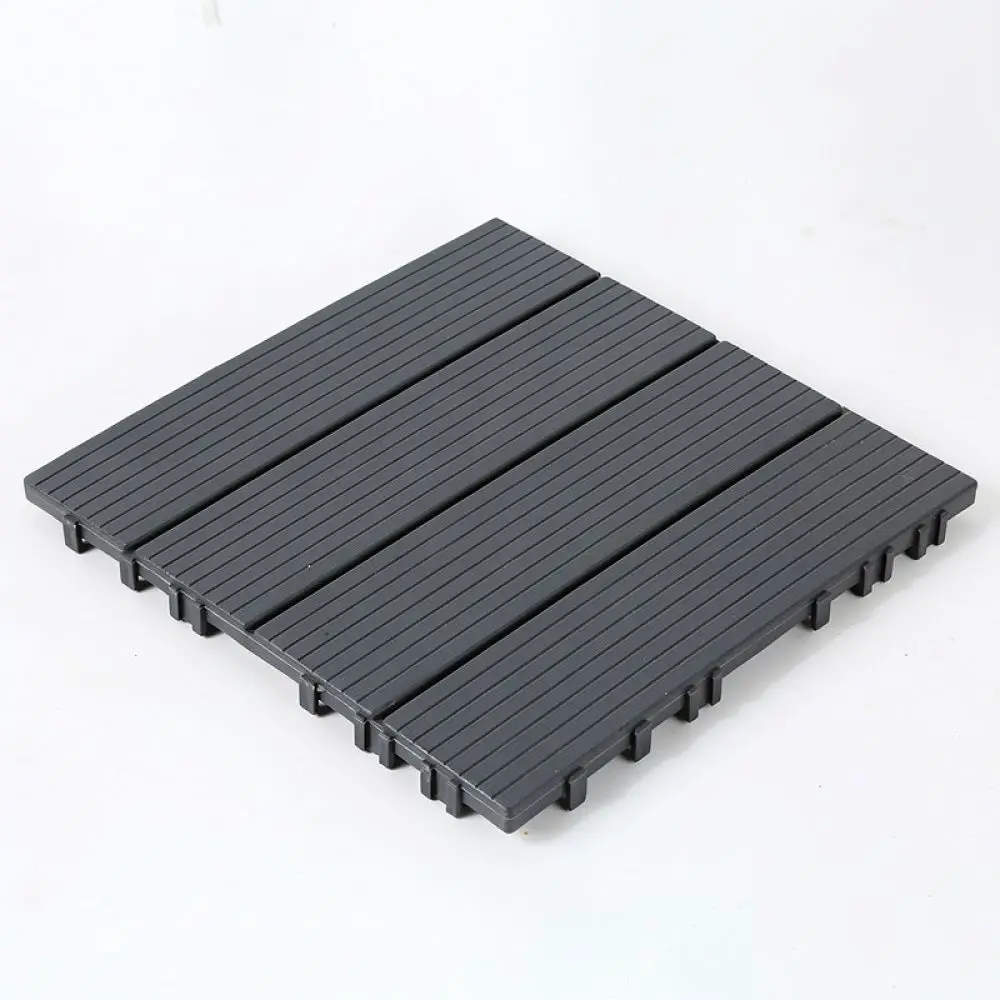 Easy Install Interlocking Plastic Floor Tiles PVC Decking For Balcony Terrace Backyard Waterproof Outdoor Ground Decor