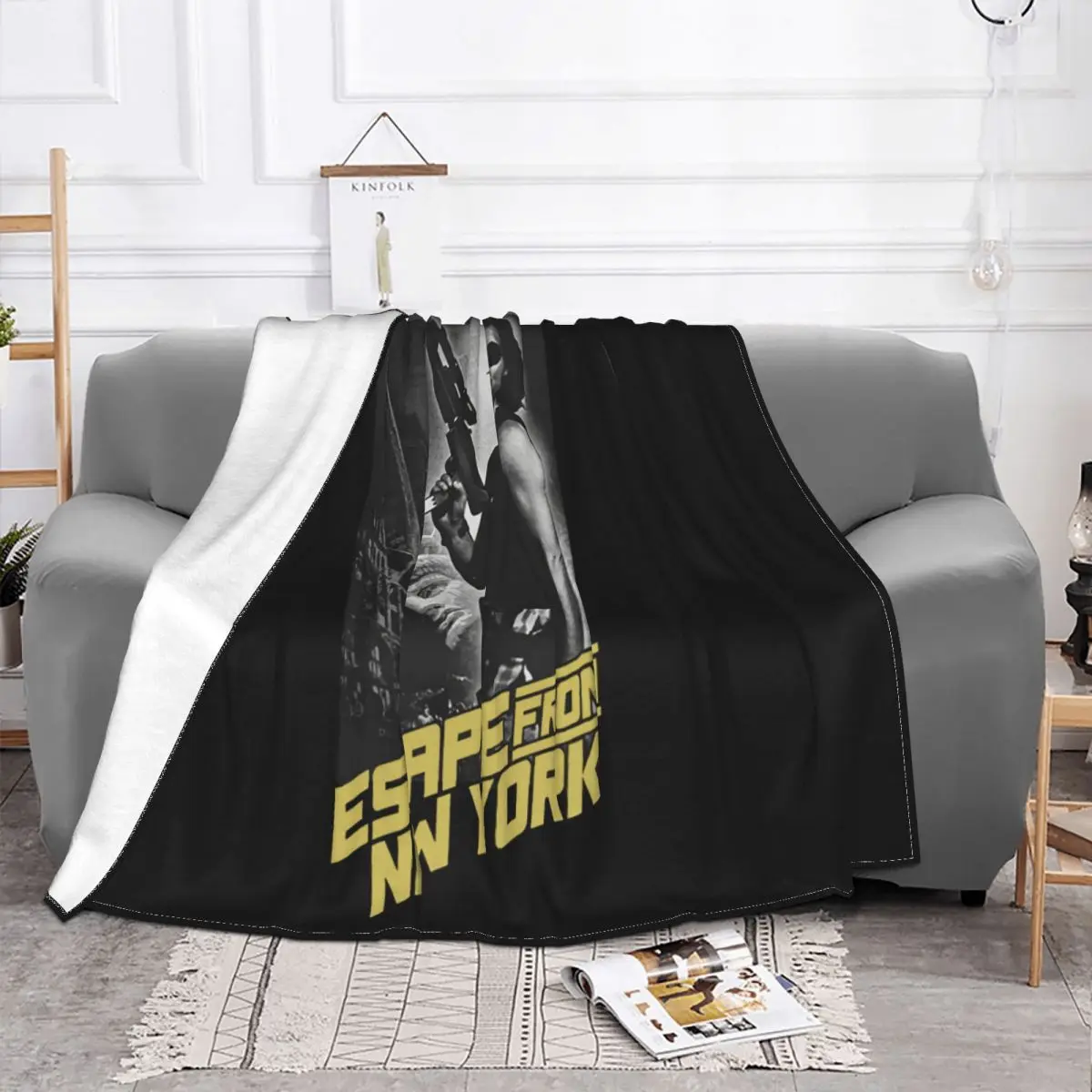 Escape From New York Swea Mens Movie5Xl New 1997 Escape Black Cotton Hot Sell Throw Blanket