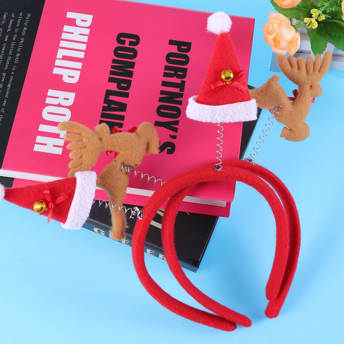 

6pcs Elk Horn Headb Christmas Headdress Hoop Hairb s Headwear Lightweight Non_fading Fits Most Comfortable Wear Party Gift