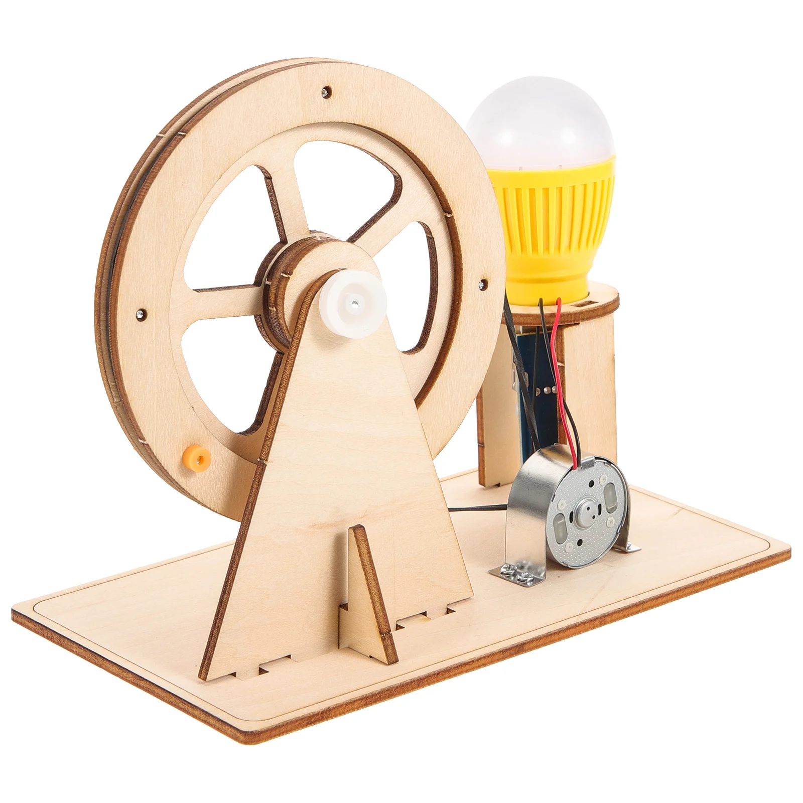 

1 set Hand Crank Generator Kits Physics Toys DIY Science Experiment Educational Wood Projects Kids Random Color Electricity Kit