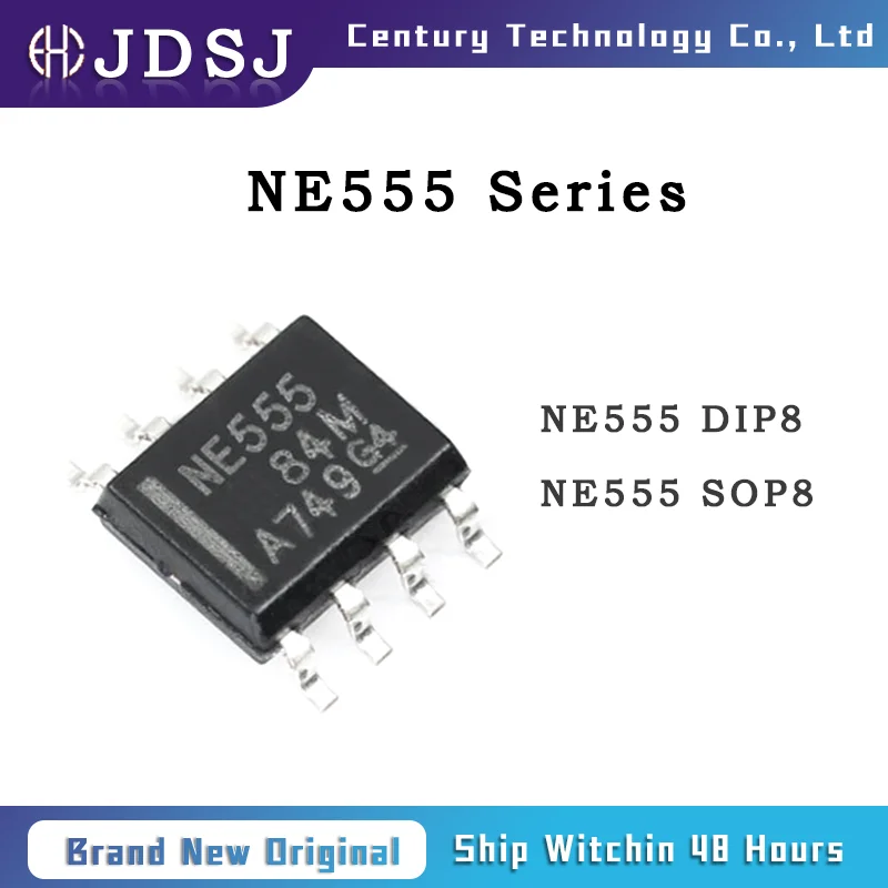 Chip Original nuevo, 100 piezas, NE555, DIP8, NE555, SOP8