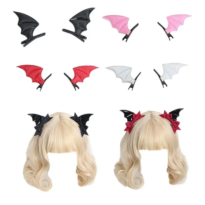 

Bat Wing Hair Clips Bat Devil Wings Shape Barrettes Hair Barrettes Hair Clips Goth Accessories 2Pcs Cosplay Hair Clips For girls