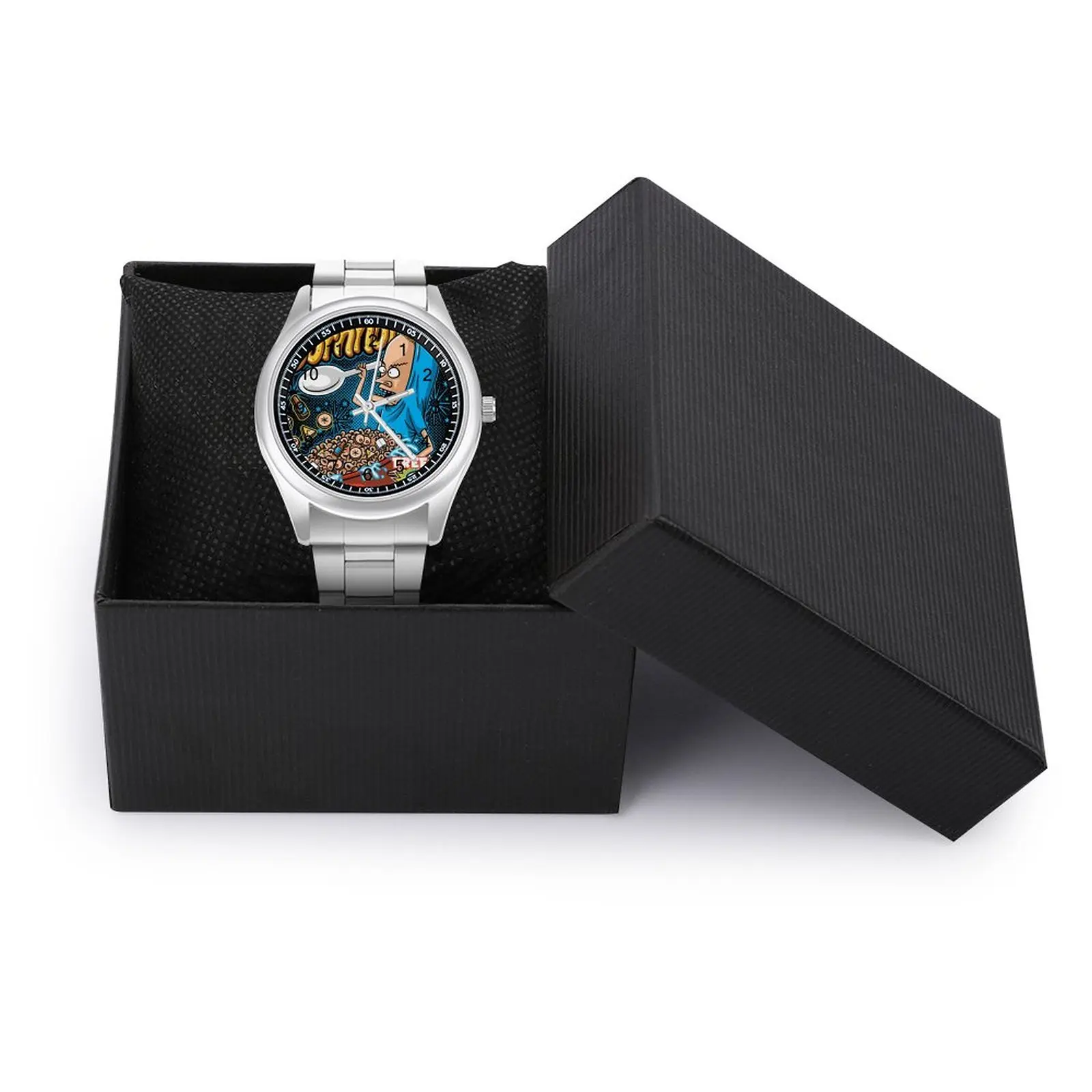 Cornholi Os Beavis And Butthead Quartz Watch Cartoon Steel Design Wrist Watch Boys Home Elastic High Class Wristwatch