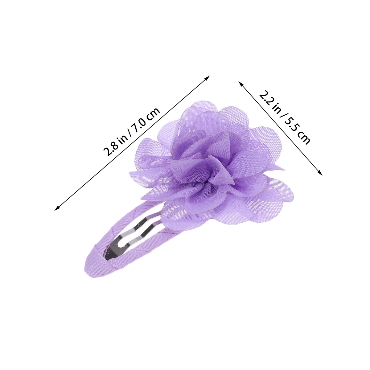 

20pcs Chiffon Flower Hairpin Girls Mini Colorful Kids Cute Baby Barrette Lightweight Comfortable Everyday Special Occasions