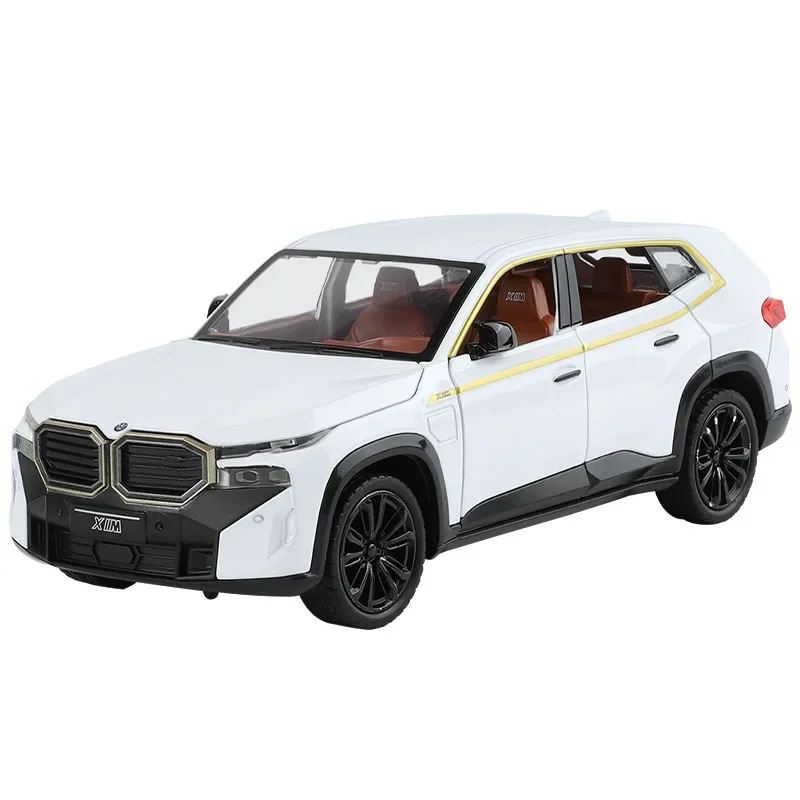 1:24 BMW XM SUV Legierung Auto Druckguss & Spielzeugfahrzeuge Automodell Sound und Licht Zurückziehen Auto Spielzeug für Kinder Geschenke Weihnachten