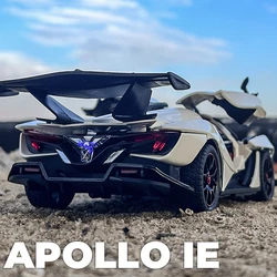 New 1:24 Apollo Intensa Emozione IE Alloy Sports Car Model Diecast Metal Racing Car Vehicles Model Sound and Light Kids Toy Gift