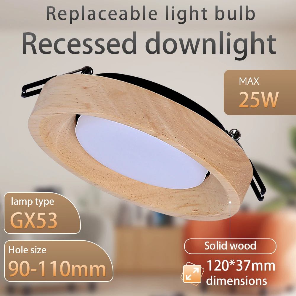 

Recessed Downlight Replaceable GX53 Spotlight 220V Ceiling Lamp Living Room Bedroom Aisle High Quality Neutral Light Home Light