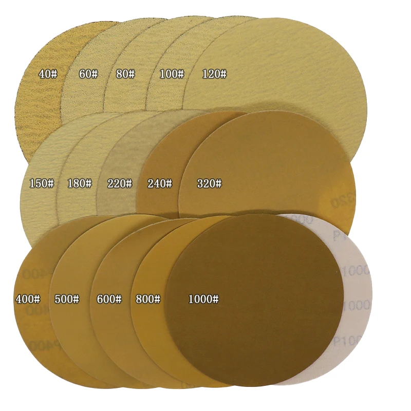 10Pcs 6 Inch Sanding Disc Hook and Loop150mm Sandpaper Wet & Dry 40 to1000 Grits for Grinder Car Auto Polishing Wood Working